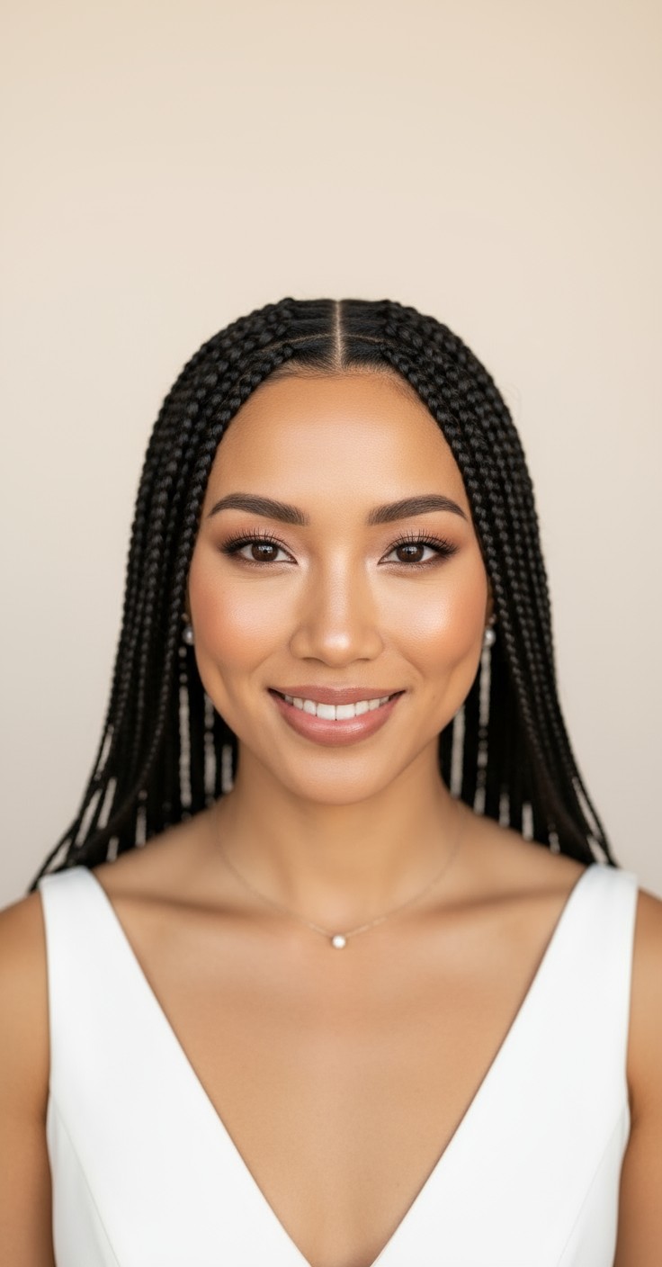 After Smedium Knotless Braids